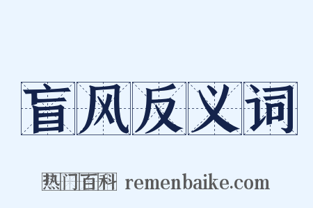 盲风反义词是什么意思的图片
